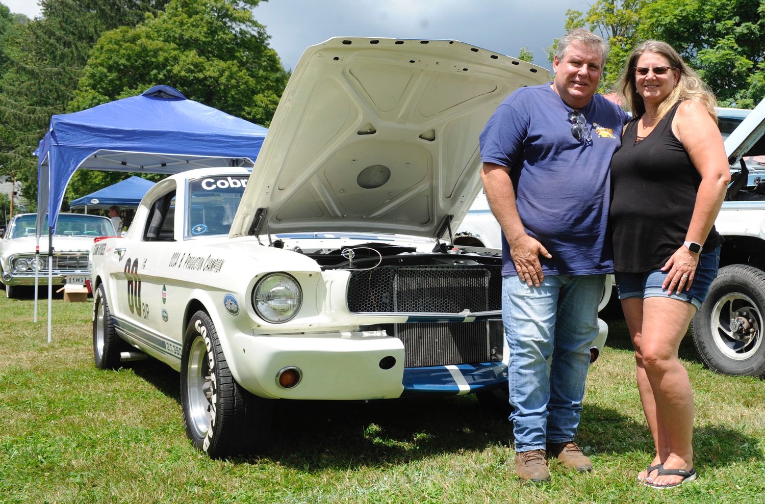 Tribute times two. Paul and Denise Ryder’s 1965 Shelby GT350R was built as a tribute to the late Carroll Shelby, creator of the legendary Ford Cobras and Ford GT 350 & 500 race cars, and to Paul’s late father.